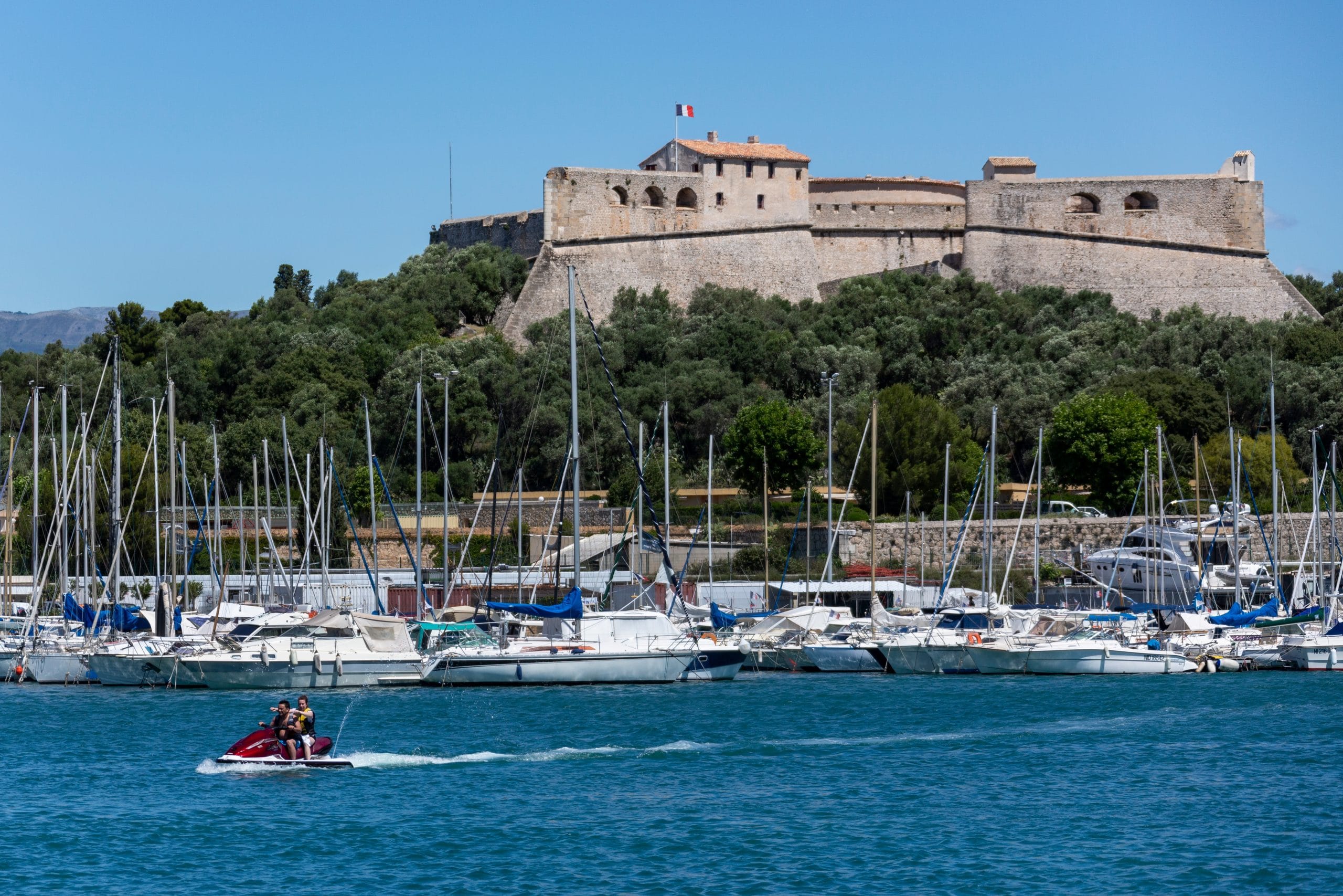 Antibes. France. 06.12.12. The old medieval castle at Antibes on the French Riviera in the South of France.