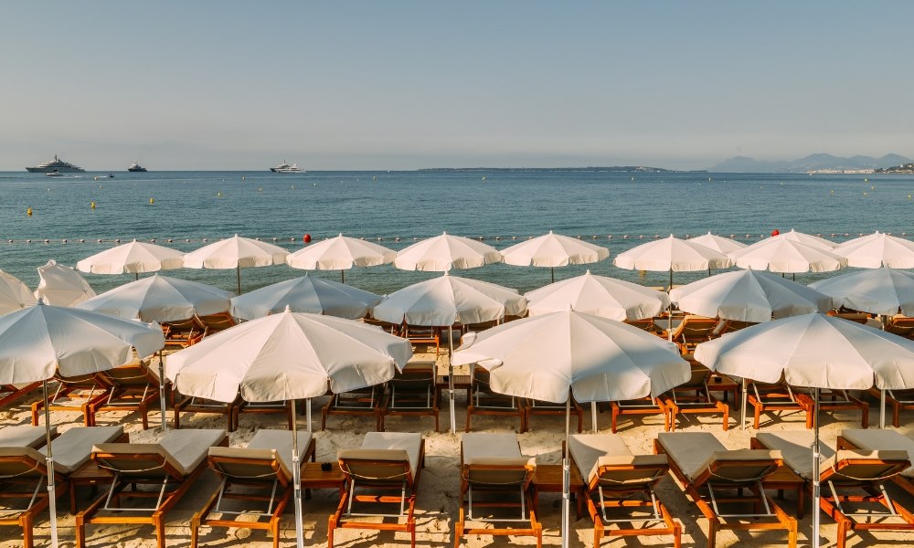 Blick auf Nizza und seine Promenade des Anglais
